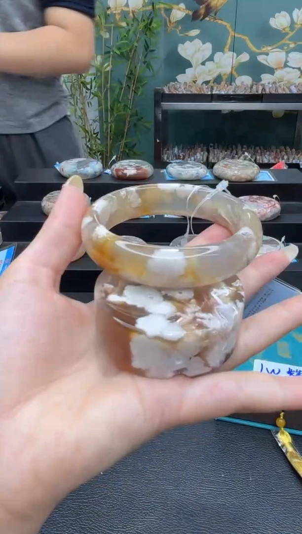 未镶嵌手镯石英质玉C89(61圈赠送镯心)