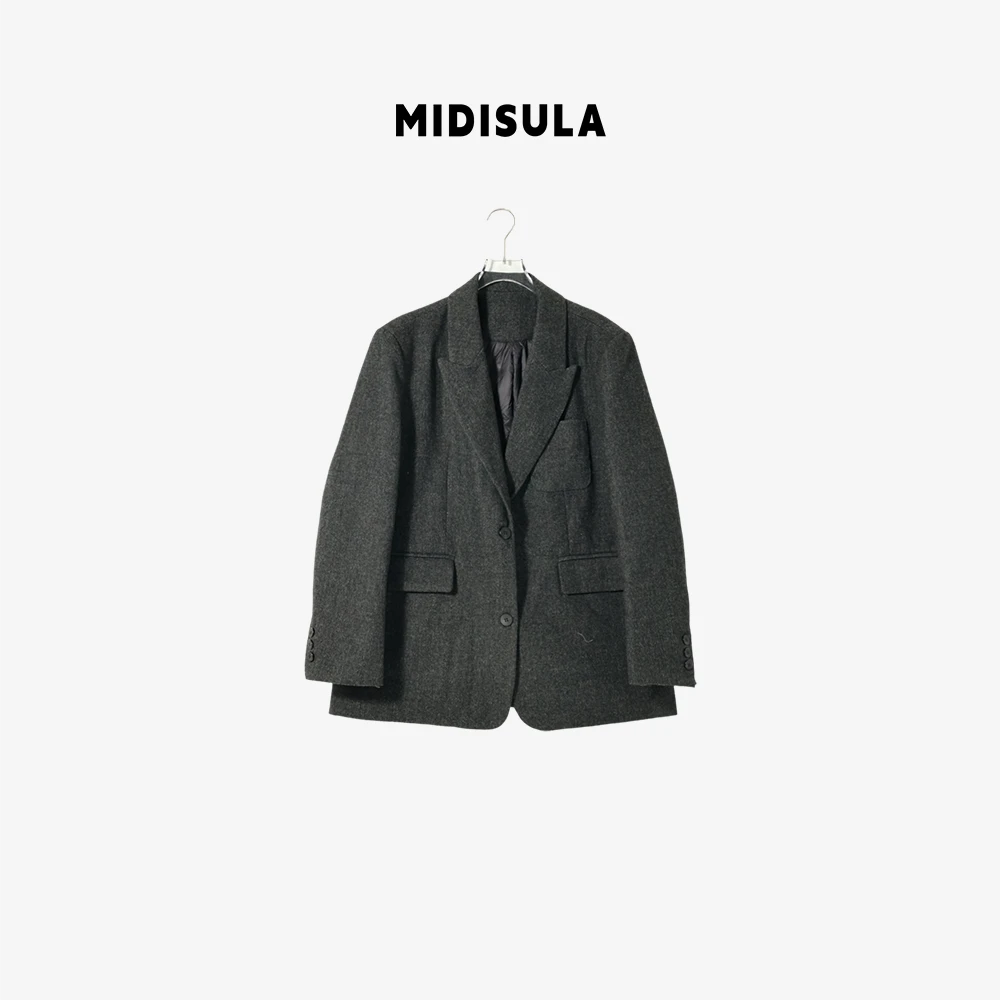 MDSL·欧洲秋冬新品高端高级感美拉德气质休闲显瘦羽绒西装#02268