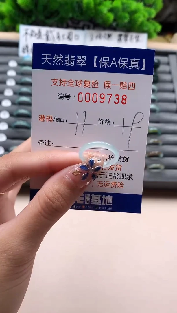 未镶嵌戒指翡翠天然  9738