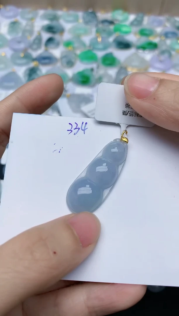 【闪购商品】翡翠颈饰18K金镶嵌天然翡翠A货    334