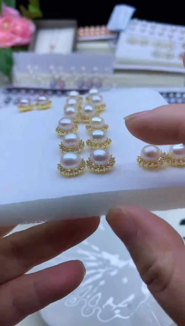 【闪购商品】淡水珍珠耳饰未镶嵌淡水珍珠耳饰