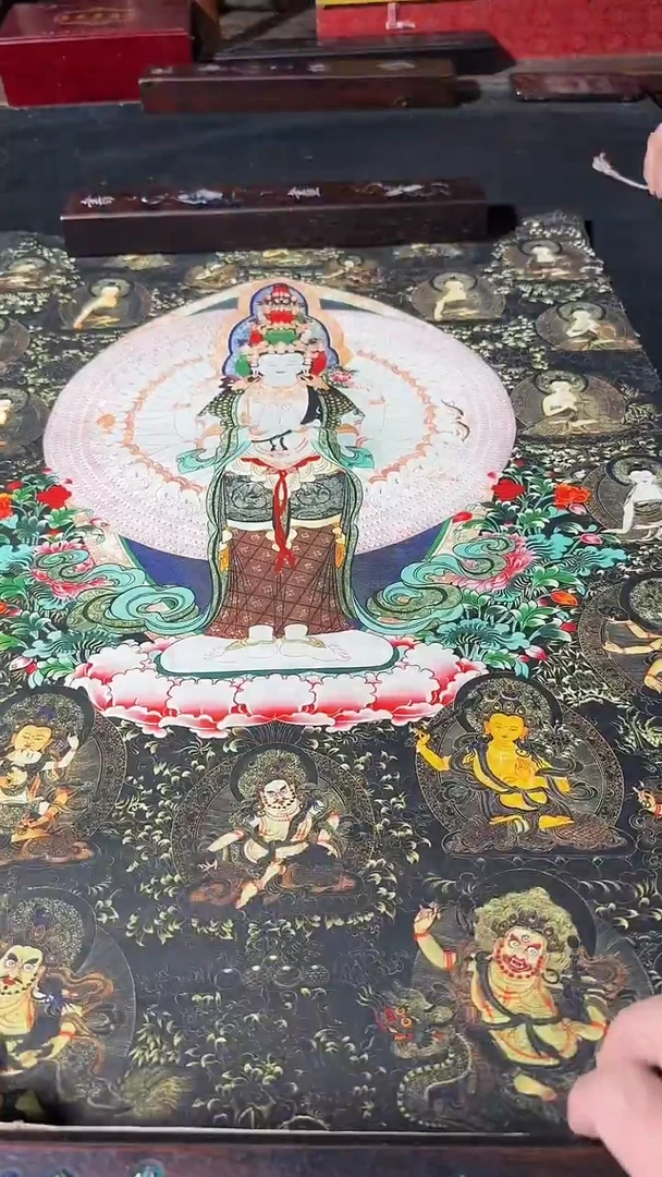 卷轴画藏式珍藏彩绘艺术馆9