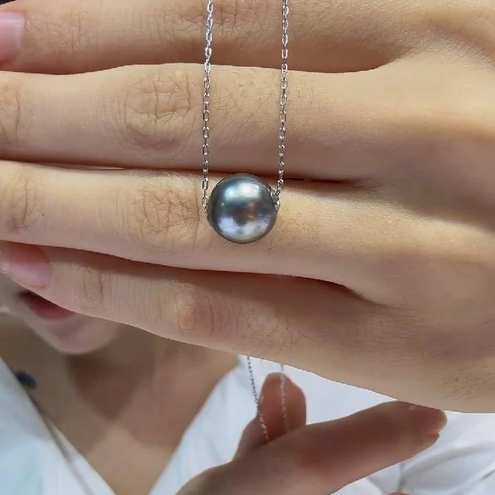 DQ10002丨海水大溪地吊坠 18k金 10-11mm 多样性发一