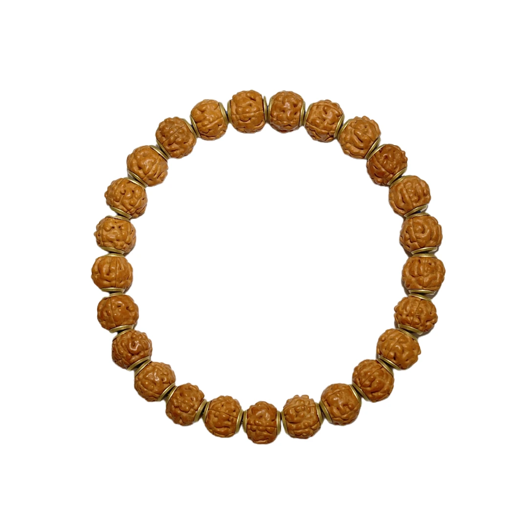 喜檀金刚菩提9MM左右满肉单圈手串满镶款盘玩百搭气质831