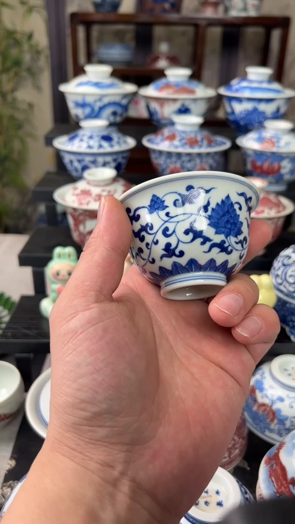 瓷片景德镇毛仔柴窑杯