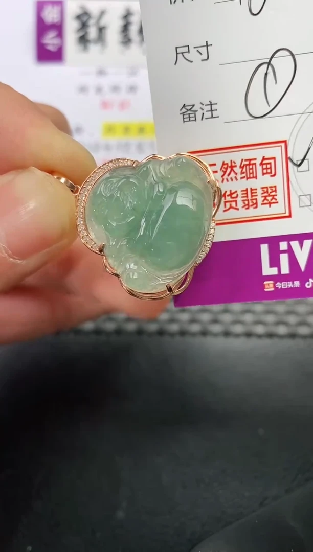 吊坠(不含链)银S925镶嵌翡翠宝*姐挂件