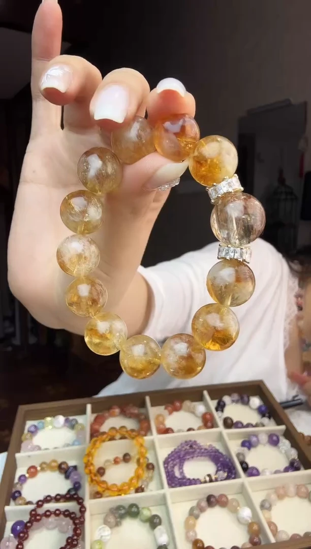 未镶嵌手链水晶黄塔晶手串