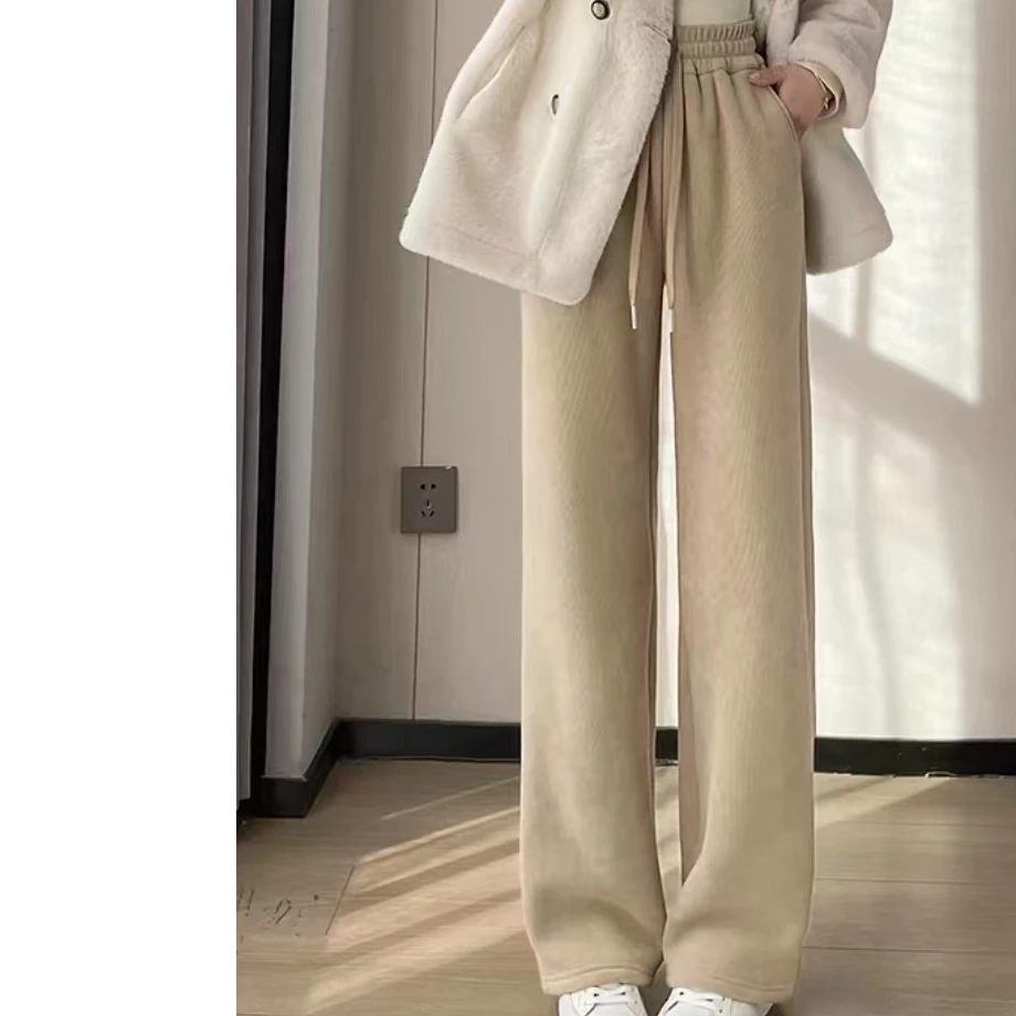9605款窄版加绒加厚直筒休闲裤
