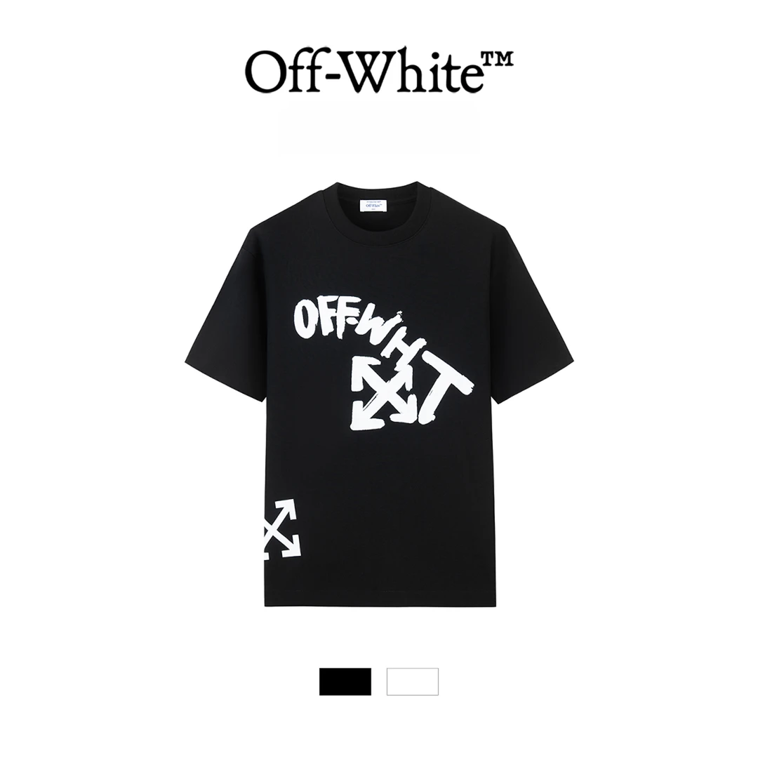 OFF-WHITESS26 新款街头潮流趣味图案印花轻奢短袖OFFTEGLOG771Q