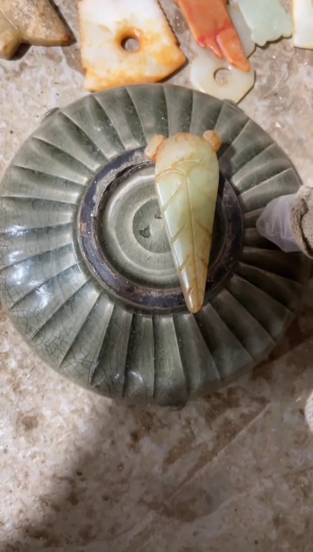 瓷片手工，手绘，陶瓷