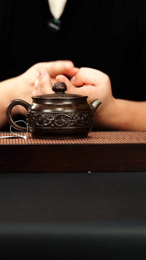 茶壶紫砂宜兴紫砂 汉瓦壶 古铜泥