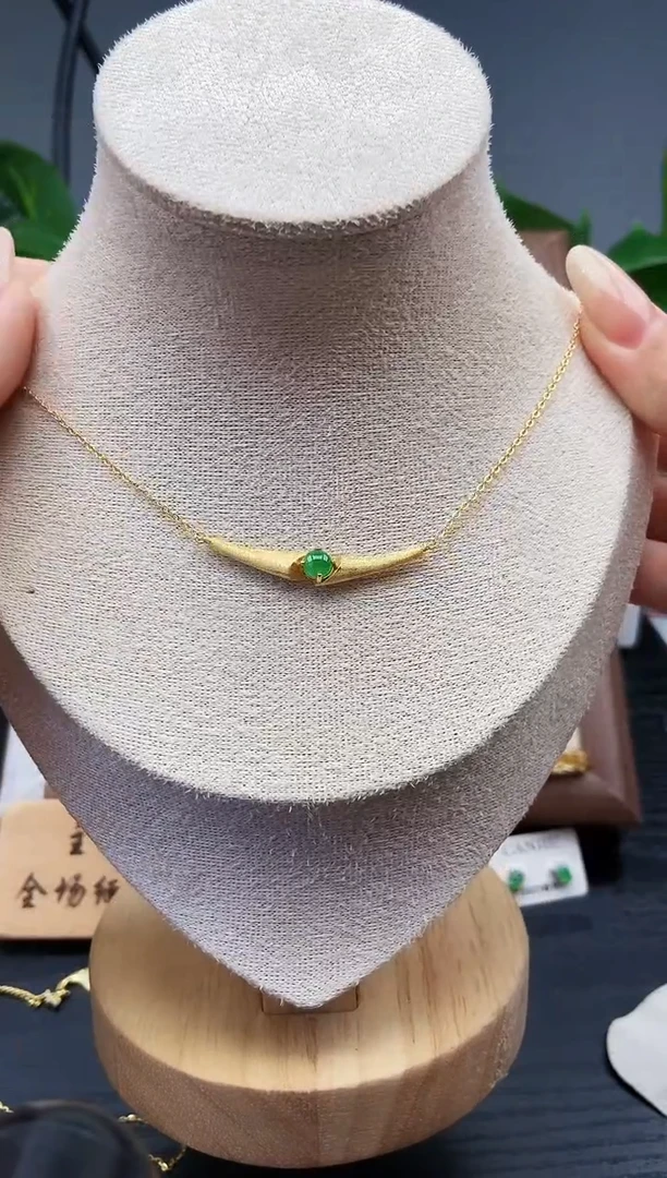 颈饰银S925镶嵌翡翠12