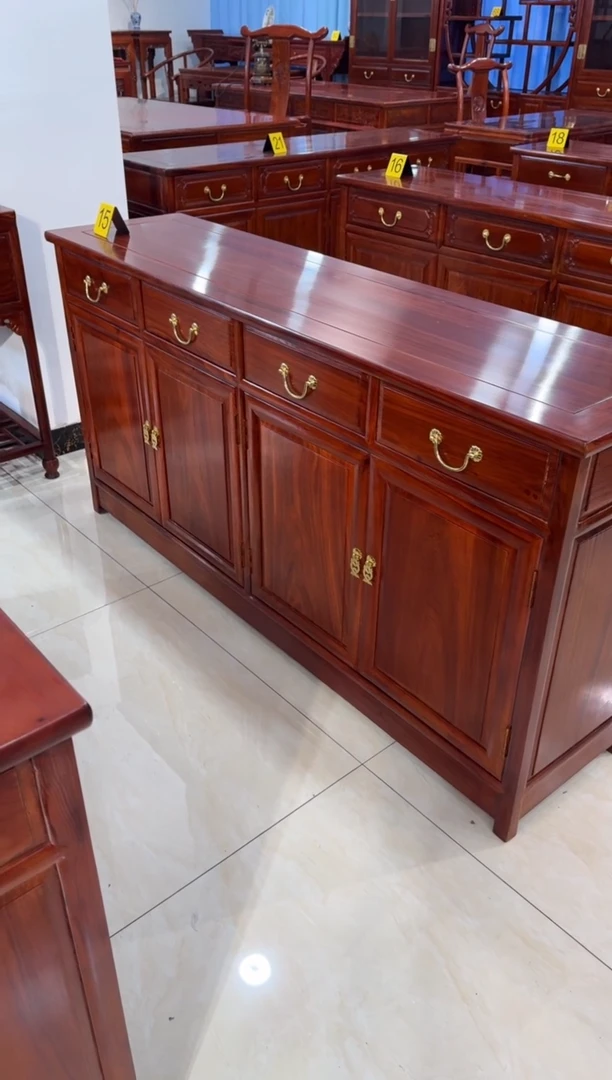 花梨木类成套家具我刺猬餐边柜158*40*80四门四抽