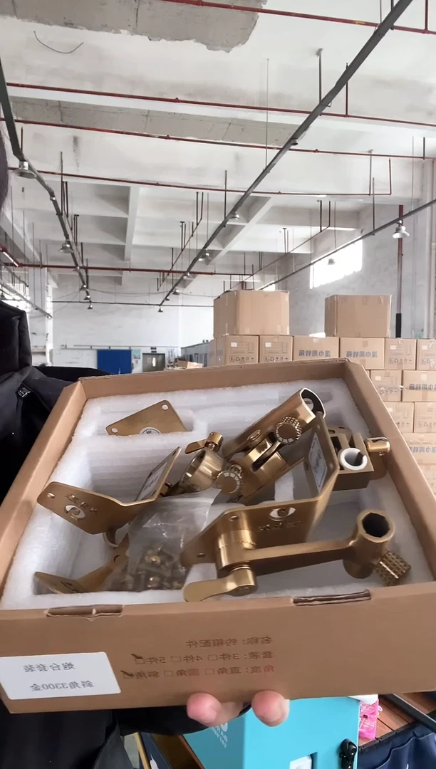 宝飞龙不锈钢钓箱配件【直角】金-炮台套装