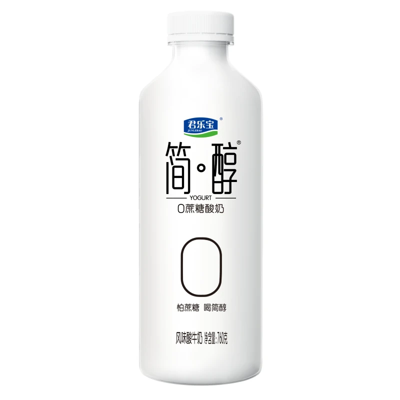 【低GI】君乐宝简醇0添加蔗糖风味酸牛奶760克/瓶