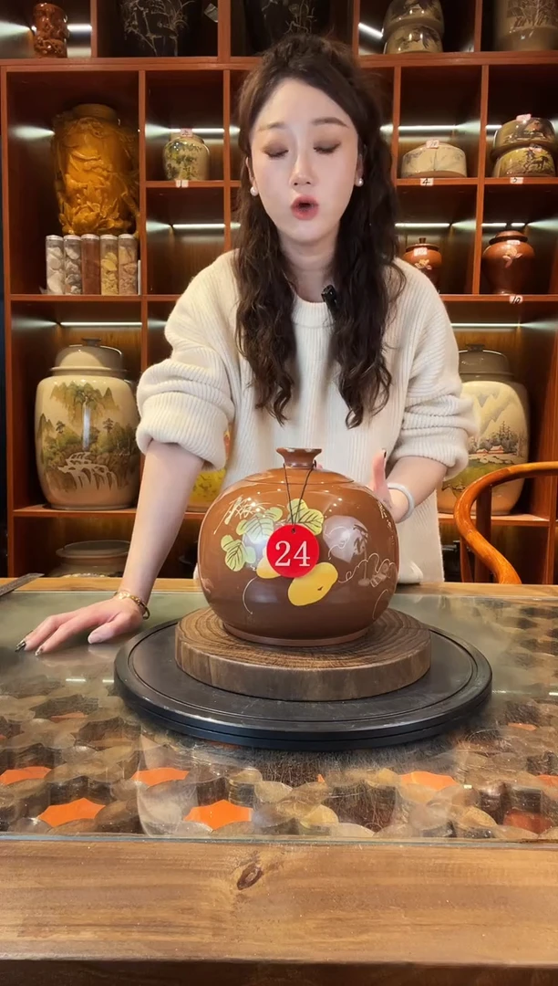 罐云南建水紫陶茶罐@24