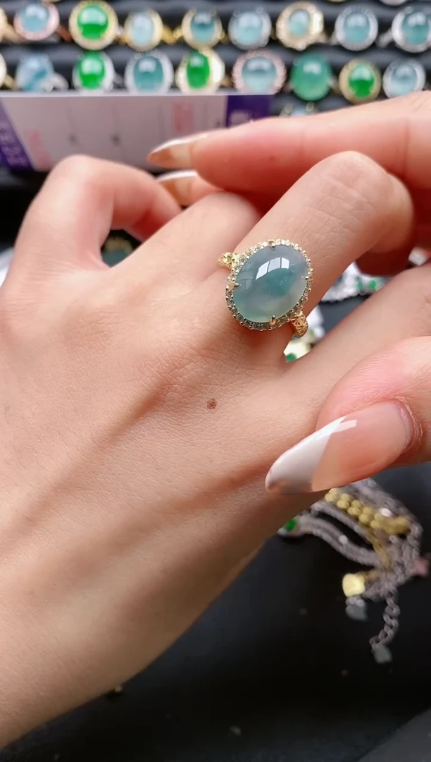 【闪购商品】翡翠戒指银S925镶嵌1111