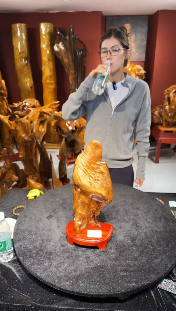 金丝楠泥***芳金丝楠木随形孤品摆件1201