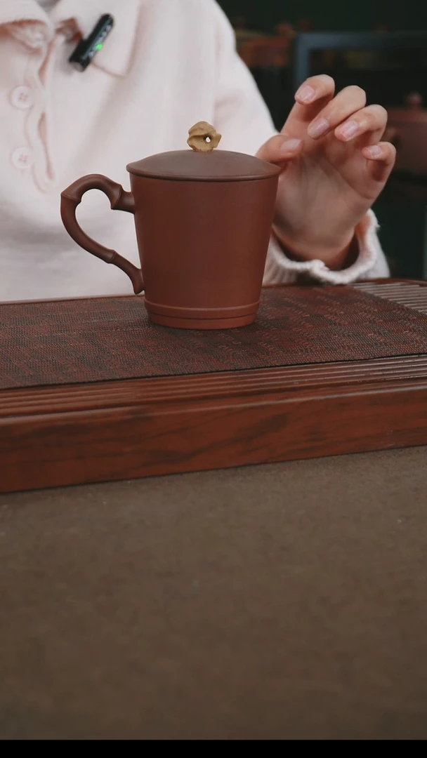 茶杯紫砂原矿底槽青紫砂杯300cc