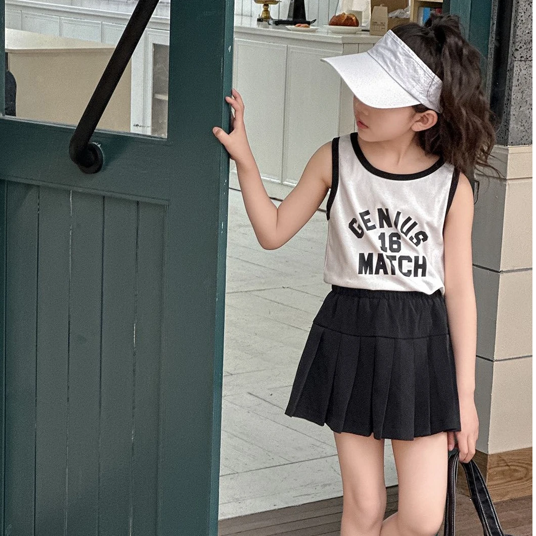 27063高端专享老林家夏季天花板女宝背心黑色（B）