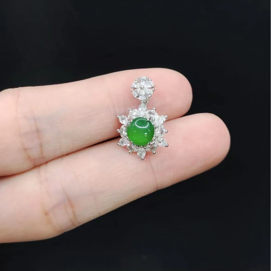 【SG】翡翠蛋面吊坠 赠链