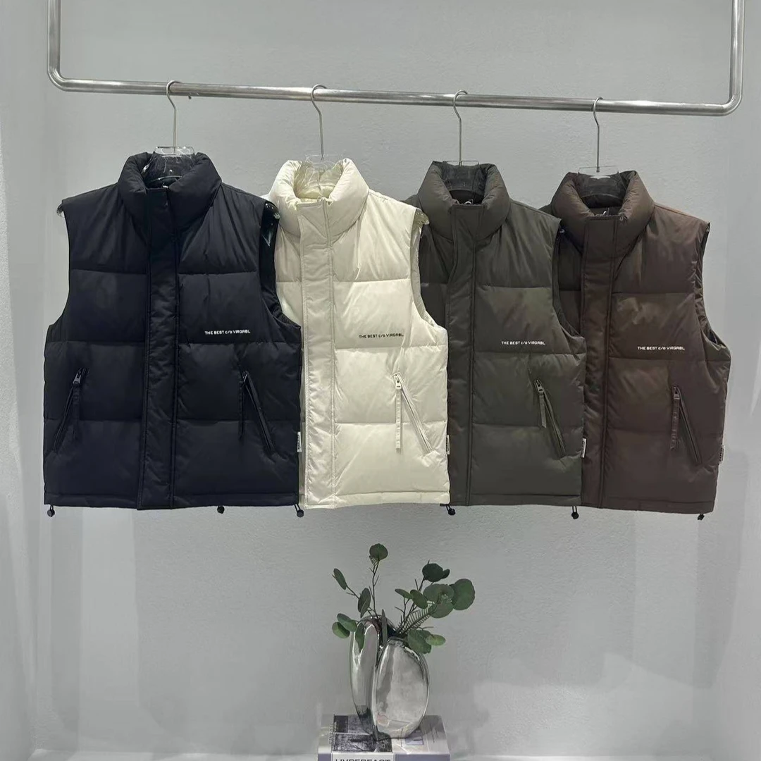 白鸭绒马甲男装常规背心外套商务保暖春秋款休闲外穿马夹外套坎肩