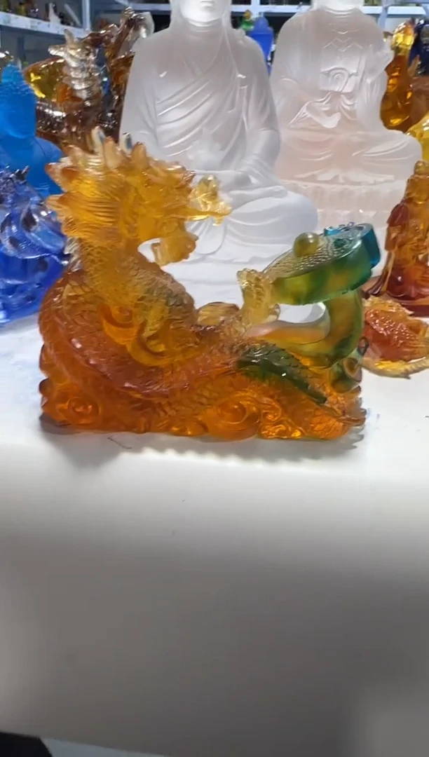 手工艺品琉璃510微瑕纯手工古法琉璃假一罚十