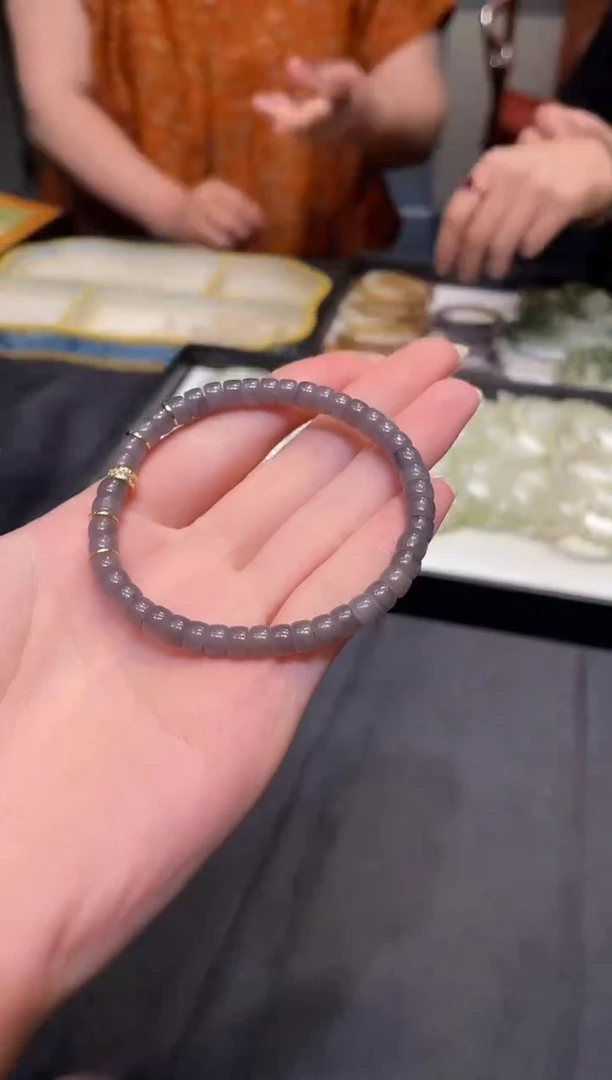 手串未镶嵌和田玉多样性拍一发一烟紫约6mm直切yl