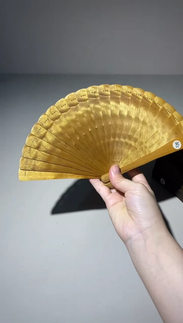 金丝楠16cm金丝楠木小叶桢楠扇43d