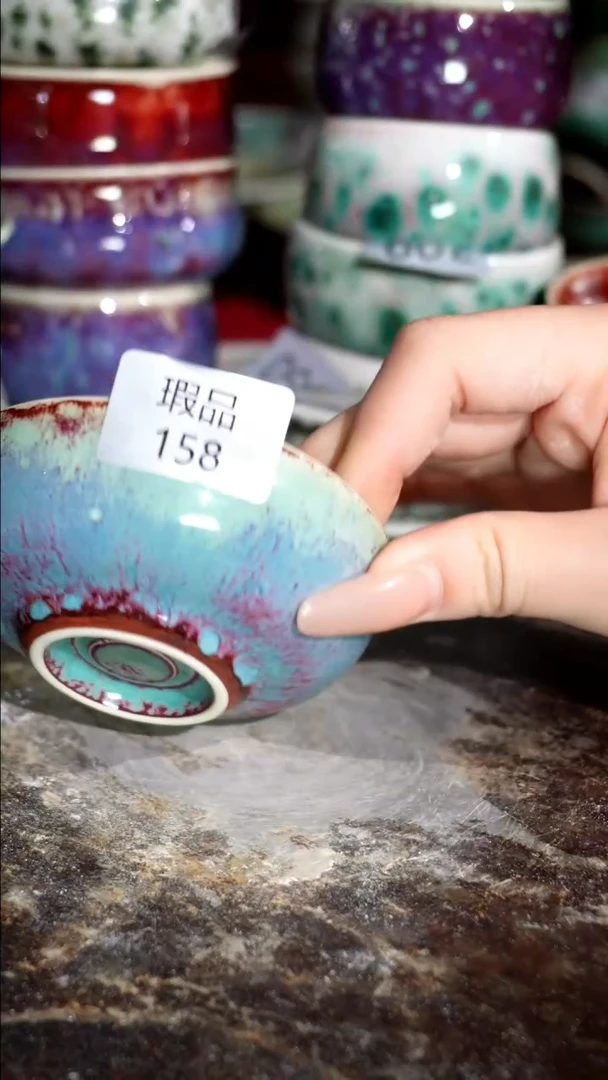 摆件精品窑变钧瓷茶器