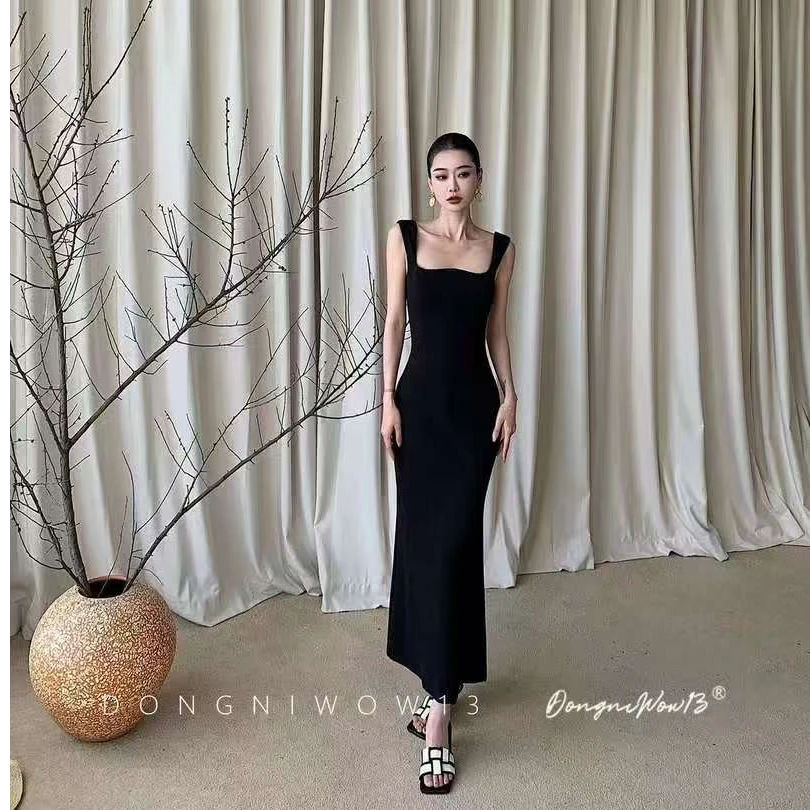 【200-258】新款战袍收腰显瘦气质连衣裙名媛修身裙子晚礼服