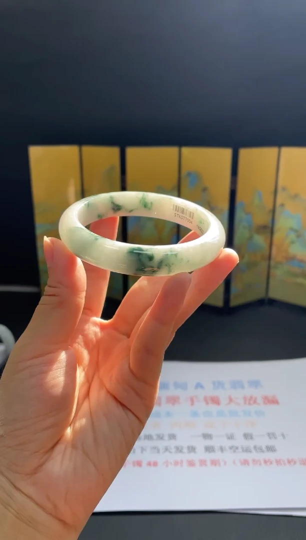 未镶嵌手镯翡翠08#天然缅甸A货翡翠手镯59-61圈口