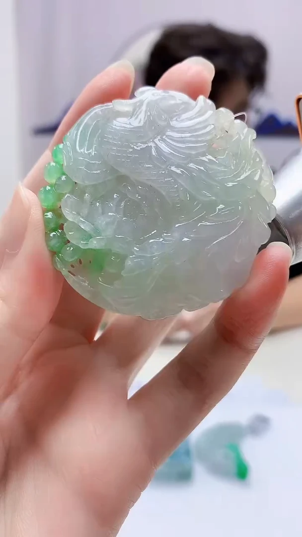 定制翡翠未镶嵌4688zm-毛货挂件61