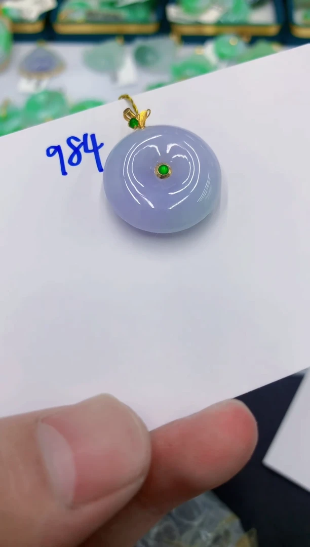 颈饰18K金镶嵌翡翠@****宝111111