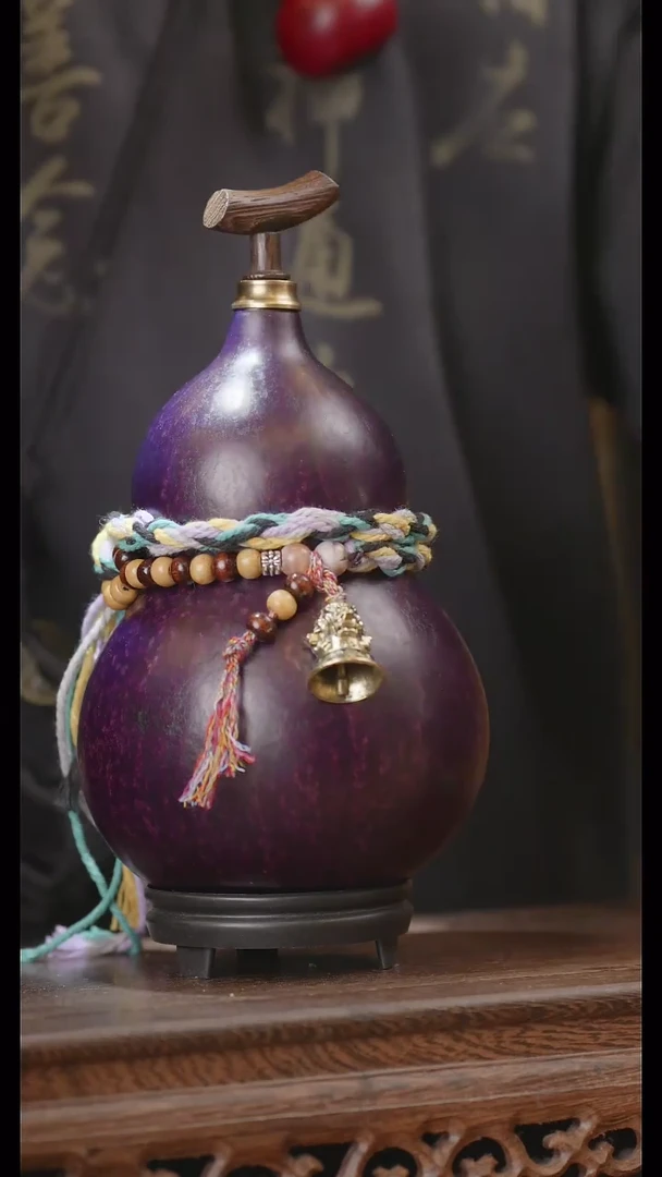 【闪购商品】153号精品天然大漆工艺防渗内胆酒葫芦~