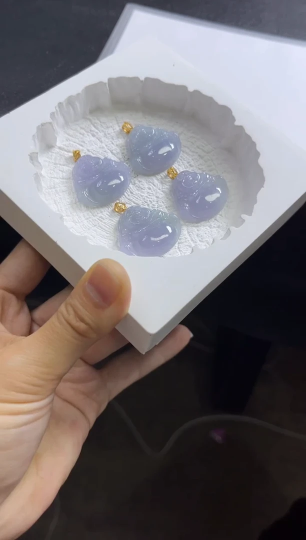 【闪购商品】翡翠颈饰18K金镶嵌A301多样性发一件/配绳子