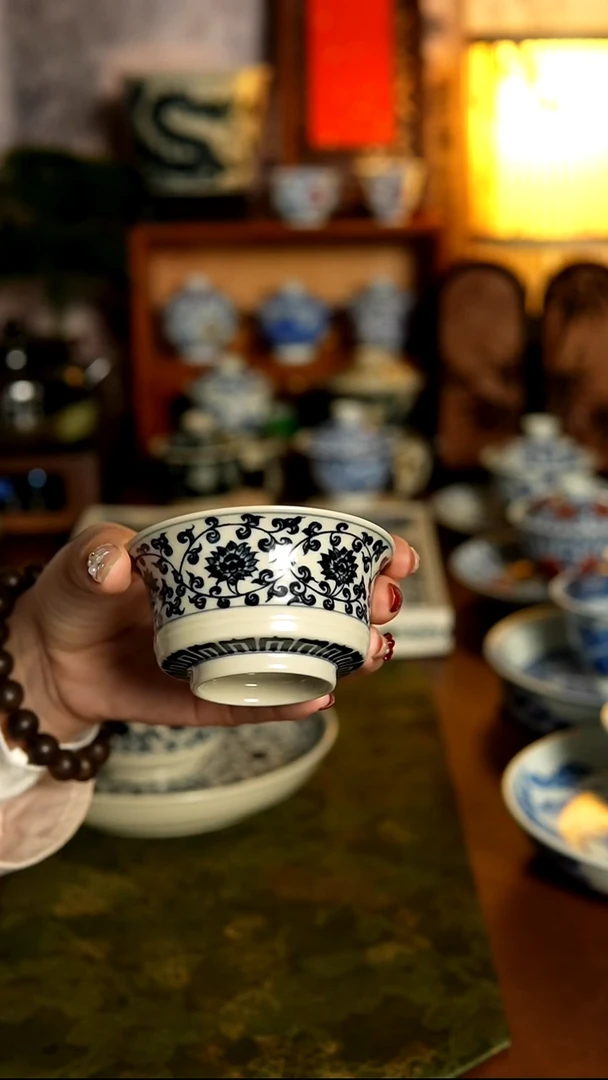 盖碗陶主人杯景德镇