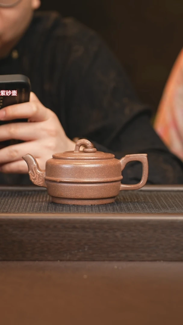茶壶紫砂sjh 集玉 自然砂 260+鼎+杯