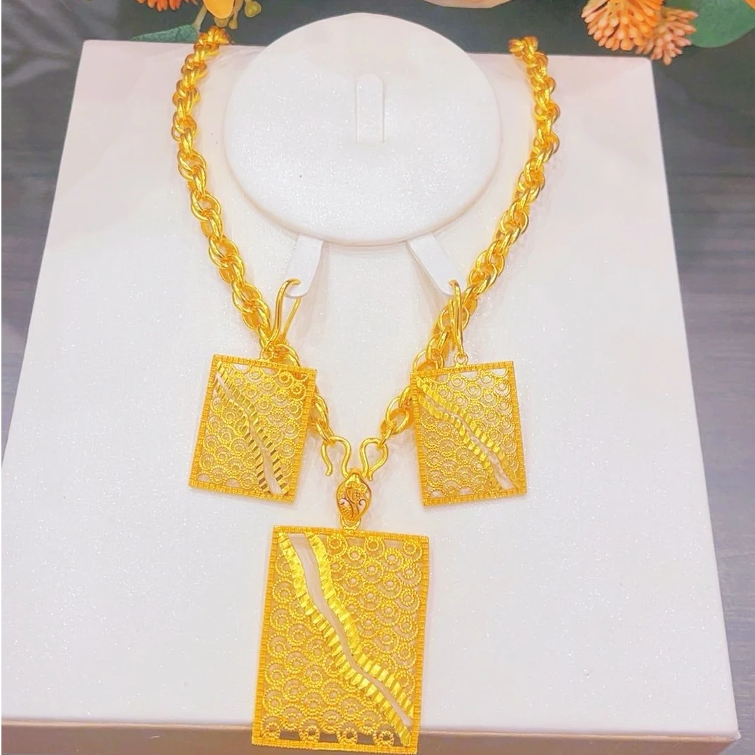 合金项链 最新款两件套  104 مەڭگۈ ئۆزگەرمەيدىغان زەنجىر