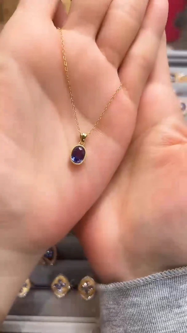 【闪购商品】坦桑石项链银S925镶嵌09