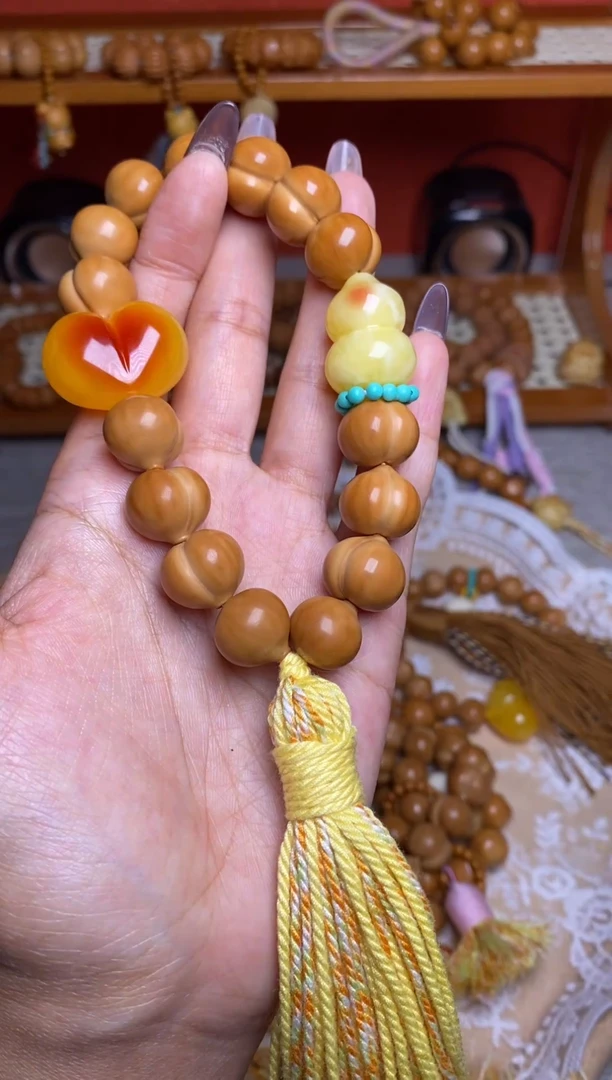 手串猴头核桃福禄双全高定柯基屁桃手持【4配饰款】