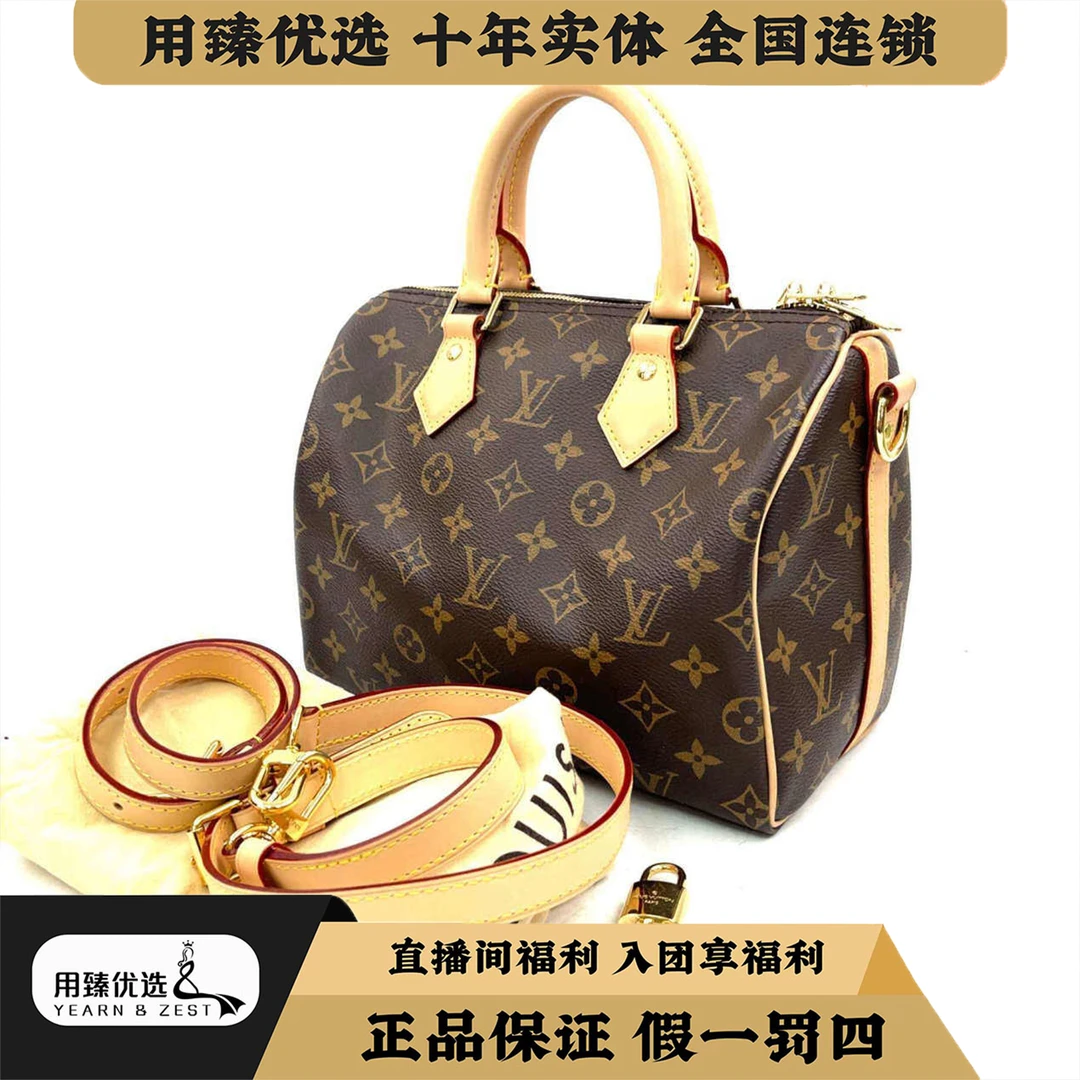 99新 LouisVuitton/路易威登 SPEEDY 25老花单肩包/BK7239195