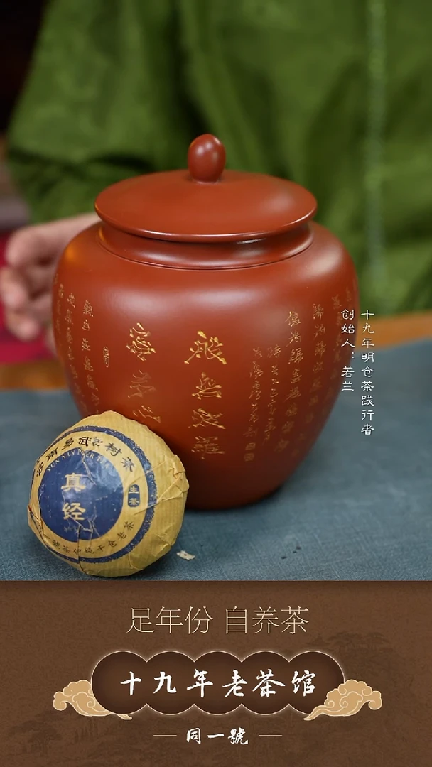 茶壶紫砂茶壶紫砂原矿紫砂一斤罐+5沱真经