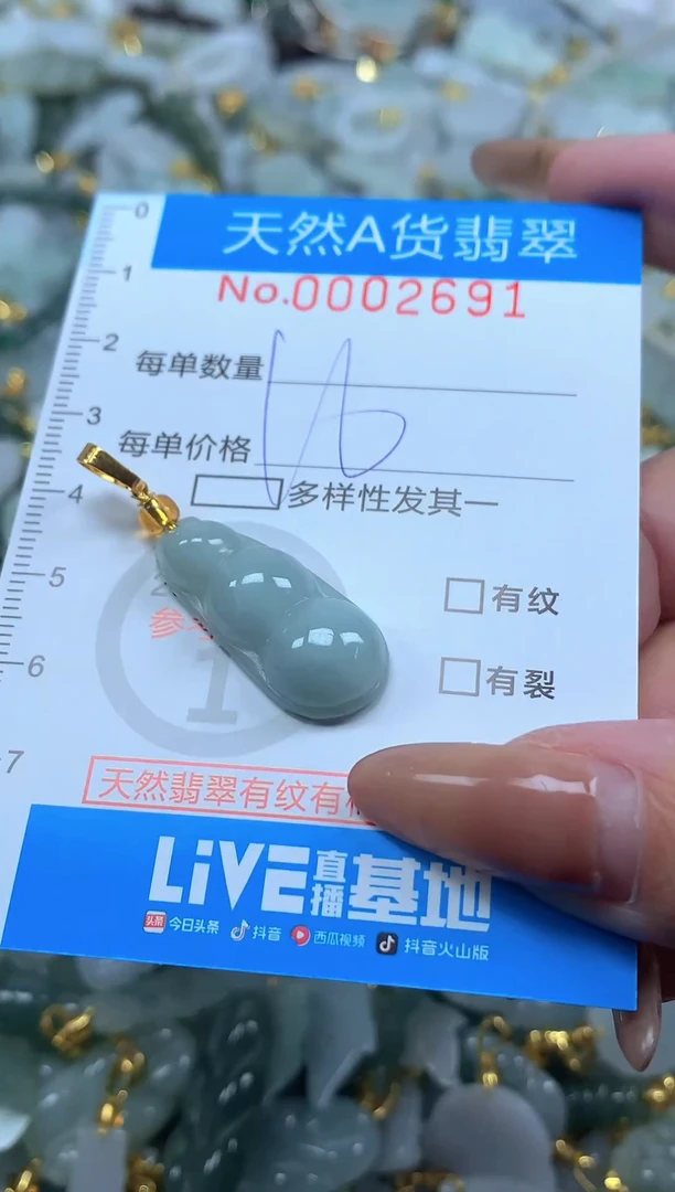 颈饰未镶嵌翡翠净货挂件-2691