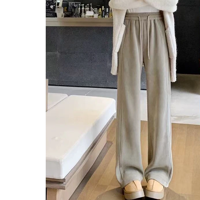 2498#【长93】2025新款时尚气质松紧抽绳九分休闲裤