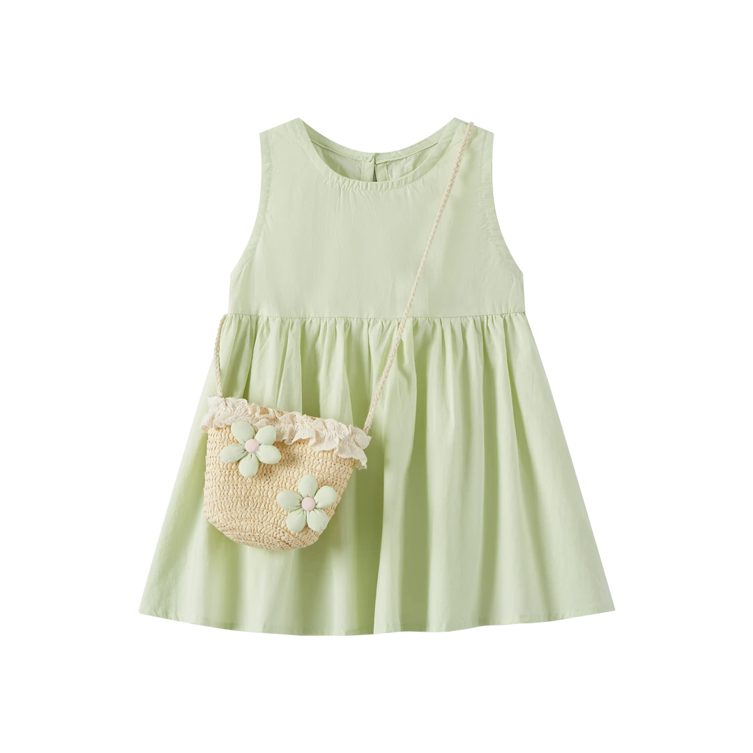 女童连衣裙夏装2025新款女宝宝公主裙洋气无袖裙子儿童背心裙夏季