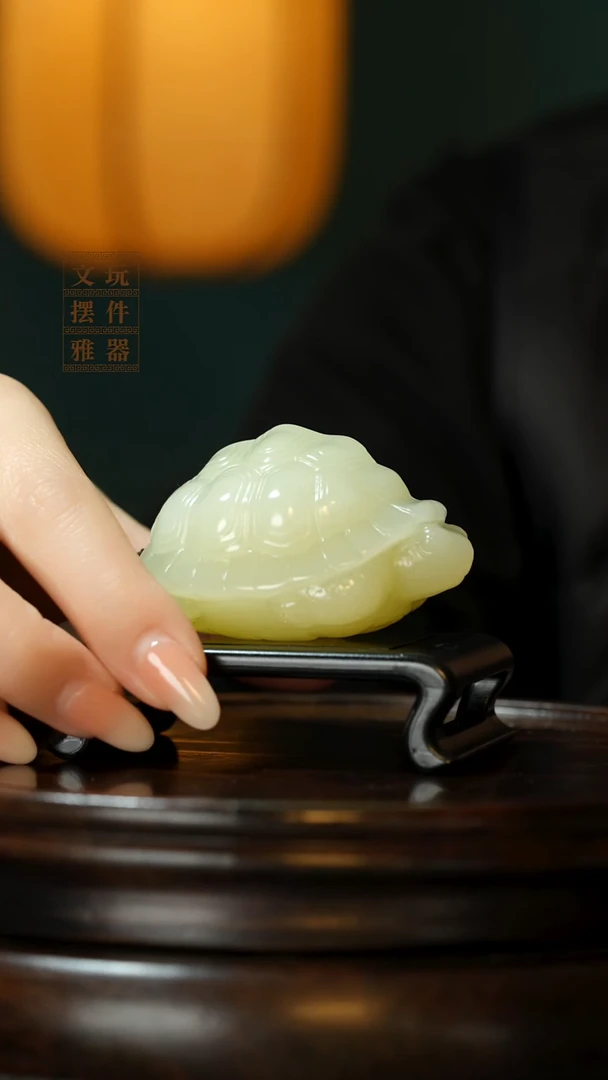 玉《长寿安康》手把件摆件