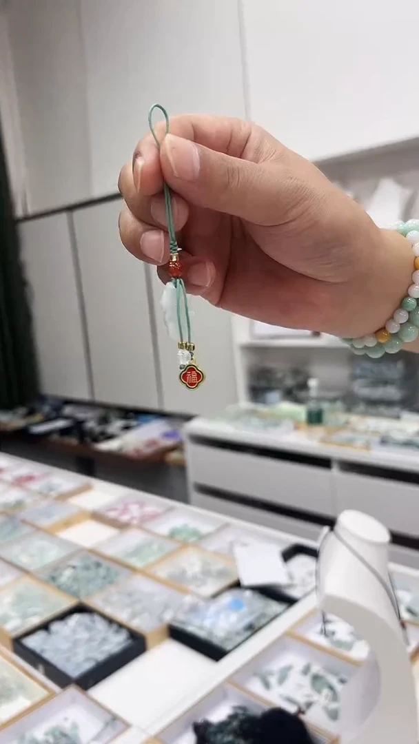 吊坠(不含链)未镶嵌翡翠天然A货翡翠貔貅手机挂16（多样性发一）