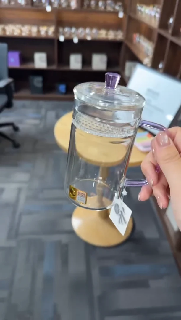 手工艺品琉璃禾器 简尚杯浅紫色