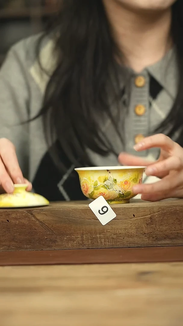 设计师手作款 十七手绘盖碗